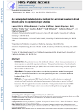 Cover page: An untargeted metabolomics method for archived newborn dried blood spots in epidemiologic studies