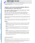 Cover page: Changes to cervical cancer prevention guidelines: Effects on screening among U.S. women ages 15–29