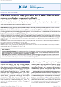 Cover page: REM-related obstructive sleep apnea: when does it matter? Effect on motor memory consolidation versus emotional health.