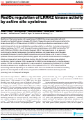 Cover page: RedOx regulation of LRRK2 kinase activity by active site cysteines