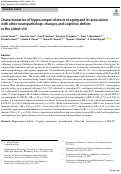 Cover page: Characterization of hippocampal sclerosis of aging and its association with other neuropathologic changes and cognitive deficits in the oldest-old