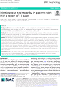 Cover page: Membranous nephropathy in patients with HIV: a report of 11 cases