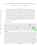 Cover page: Contrastive Hebbian learning with random feedback weights