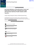 Cover page: An Initial Validation of Transformative Social and Emotional Learning (SEL) Competencies Scale Among Asian American Pacific Islander (AAPI) Teachers