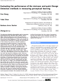 Cover page: Evaluating the performance of the staircase and quick Change Detection methods in measuring perceptual learning