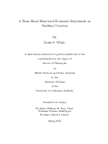 Cover page: A Team-Based Behavioral Economics Experiment on Smoking Cessation