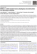 Cover page: Meltos: Multi-Sample Tumor Phylogeny Reconstruction for Structural Variants