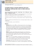 Cover page: Correlation analysis of genetic admixture and social identification with body mass index in a Native American Community