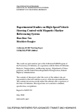 Cover page: Experimental Studies on High Speed Vehicle Steering Control with Magnetic Marker Referencing System