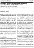 Cover page: AlignGraph: algorithm for secondary de novo genome assembly guided by closely related references