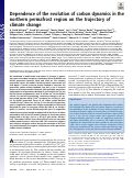 Cover page: Dependence of the evolution of carbon dynamics in the northern permafrost region on the trajectory of climate change