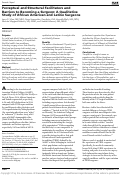 Cover page: Perceptual and Structural Facilitators and Barriers to Becoming a Surgeon: A Qualitative Study of African American and Latino Surgeons.