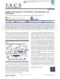 Cover page: Catalytic Hydrogenation of Thioesters, Thiocarbamates, and Thioamides.