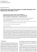 Cover page: Fibronectin and Cyclic Strain Improve Cardiac Progenitor Cell Regenerative Potential In Vitro