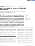 Cover page: LET-99 functions in the astral furrowing pathway, where it is required for myosin enrichment in the contractile ring