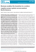 Cover page: Biomass enables the transition to a carbon-negative power system across western North America (vol 5, pg 230, 2015)