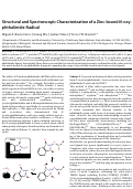 Cover page: Structural and Spectroscopic Characterization of a Zinc-Bound N‑Oxyphthalimide Radical