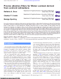 Cover page: Precise attention filters for Weber contrast derived from centroid estimations