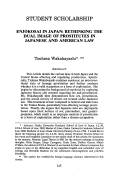 Cover page: Enjokosai in Japan: Rethinking the Dual Image of Prostitutes in Japanese and American Law