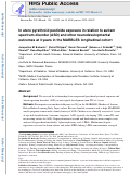 Cover page: In utero pyrethroid pesticide exposure in relation to autism spectrum disorder (ASD) and other neurodevelopmental outcomes at 3 years in the MARBLES longitudinal cohort