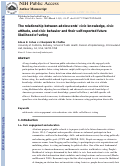 Cover page: The relationship between adolescents’ civic knowledge, civic attitude, and civic behavior and their self-reported future likelihood of voting