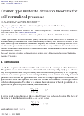 Cover page: Cramér type moderate deviation theorems for self-normalized processes