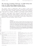 Cover page: The Atacama Cosmology Telescope: a CMB lensing mass map over 2100 square degrees of sky and its cross-correlation with BOSS-CMASS galaxies