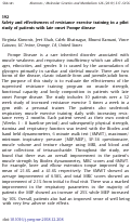 Cover page: Safety and effectiveness of resistance exercise training in a pilot study of patients with late onset Pompe disease