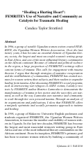 Cover page: “Healing a Hurting Heart”: FEMRITE’s Use of Narrative and Community as Catalysts for Traumatic Healing