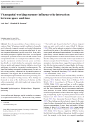 Cover page: Visuospatial working memory influences the interaction between space and time