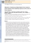 Cover page: Attenuation of maternal psychophysiological stress responses and the maternal cortisol awakening response over the course of human pregnancy