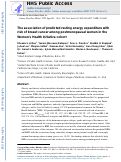 Cover page: The Association of Predicted Resting Energy Expenditure with Risk of Breast Cancer among Postmenopausal Women in the Women's Health Initiative CohortResting Energy Expenditure and Postmenopausal Breast Cancer