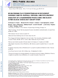 Cover page: Bevacizumab plus fosbretabulin in recurrent ovarian cancer: Overall survival and exploratory analyses of a randomized phase II NRG oncology/gynecologic oncology group study