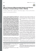 Cover page: HIF-2α Preserves Mitochondrial Activity and Glucose Sensing in Compensating β-Cells in Obesity.