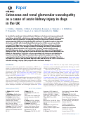 Cover page: Cutaneous and renal glomerular vasculopathy as a cause of acute kidney injury in dogs in the UK