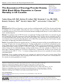 Cover page: The Association of Oncology Provider Density With Black-White Disparities in Cancer Mortality in US Counties.