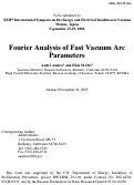 Cover page: Fourier Analysis of Fast Vacuum Arc Parameters