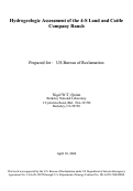 Cover page: Hydrogeologic Assessment of the 4-S Land and Cattle Company Ranch