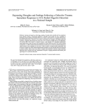 Cover page: Expressing thoughts and feelings following a collective trauma: immediate responses to 9/11 predict negative outcomes in a national sample.