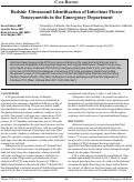 Cover page: Bedside Ultrasound Identification of Infectious Flexor Tenosynovitis in the Emergency Department