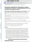 Cover page: EVALUATING CONTRADICTORY EXPERIMENTAL AND NON-EXPERIMENTAL ESTIMATES OF NEIGHBORHOOD EFFECTS ON ECONOMIC OUTCOMES FOR ADULTS.