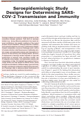 Cover page: Early Release - Seroepidemiologic Study Designs for Determining SARS-COV-2 Transmission and Immunity - Volume 26, Number 9—September 2020 - Emerging Infectious Diseases journal - CDC