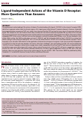 Cover page: Ligand‐Independent Actions of the Vitamin D Receptor: More Questions Than Answers