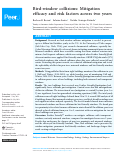 Cover page: Bird-window collisions: Mitigation efficacy and risk factors across two years