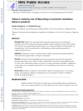 Cover page: Tobacco industry use of flavourings to promote smokeless tobacco products