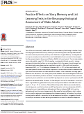 Cover page: Practice Effects on Story Memory and List Learning Tests in the Neuropsychological Assessment of Older Adults.