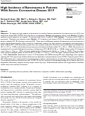 Cover page: High Incidence of Barotrauma in Patients With Severe Coronavirus Disease 2019