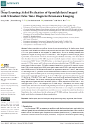 Cover page: Deep-Learning-Aided Evaluation of Spondylolysis Imaged with Ultrashort Echo Time Magnetic Resonance Imaging