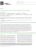 Cover page: Streamlining data-intensive biology with workflow systems