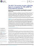 Cover page: The HIV-1 Tat protein recruits a ubiquitin ligase to reorganize the 7SK snRNP for transcriptional activation